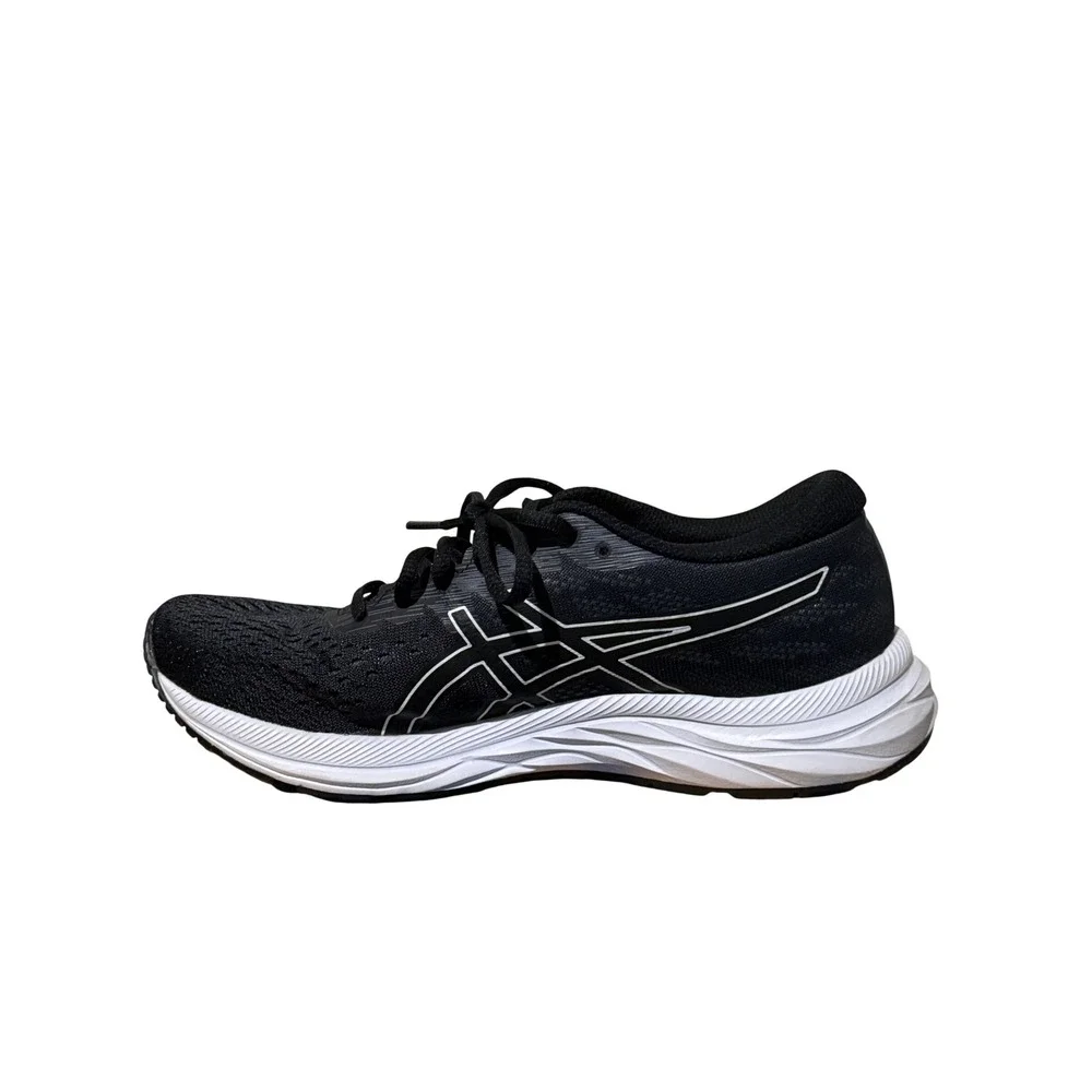 Asics Gel-Excite 7 Men Running Shoes Black White Sneakers 1011A657 Size 7.5 Wide